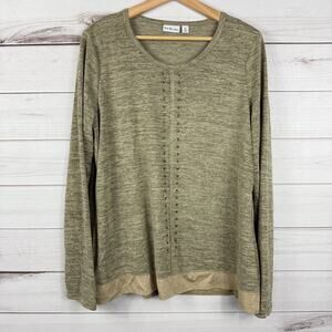 Kim Rogers Women's Long Sleeve Embellished‎ Top Size XL